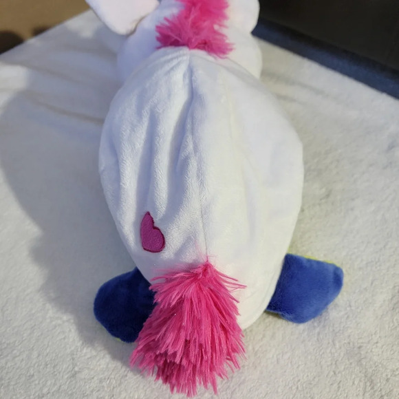 FlipAZoo Dragon and Unicorn-22"-Topsy Turvy-2 in 1 Plush soft animal Pillow - Picture 4 of 10